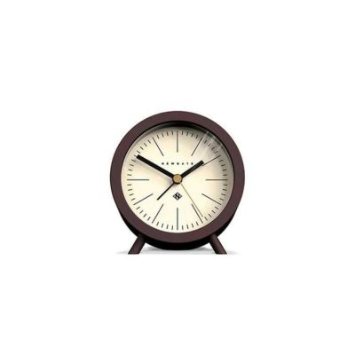 ニューゲート目覚まし時計アラームクロックマットブラウンNewgateTheFredFRED414CHKMid-CenturyModernAlarmClock|Silent'NoTick'|ChocolateBlack