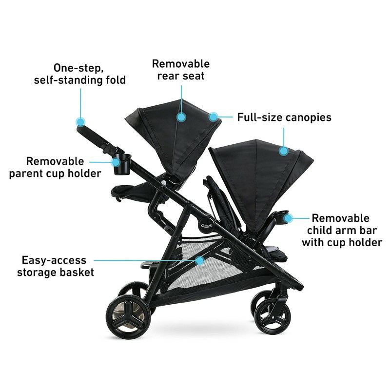 ベビーカー タンデム 双子用 前後 二人乗り ニューモデル Graco Ready2Gro LX 2.0 Double Stroller New  Model 2139828 / 2139826 | アルファエスパス