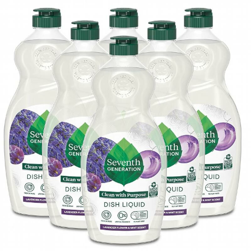 セブンスジェネレーション食器用洗剤736ml6本セットSeventhGenerationNaturalDishLiquid,Free&ClearUnscented,25-OunceBottles(Packof6)【RCP】