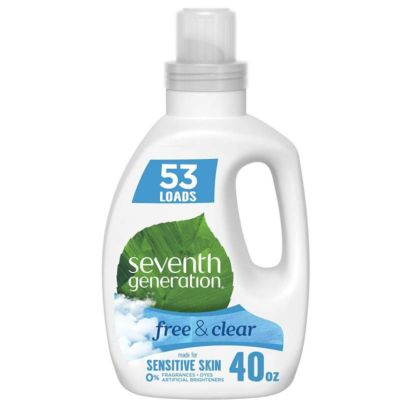 セブンスジェネレーション 濃縮洗濯用洗剤 1.2L 53回分 Seventh Generation Concentrated Laundry Detergent, Stain Fighting Formula, Free & Clear Unscented, 40 oz (53 Loads)