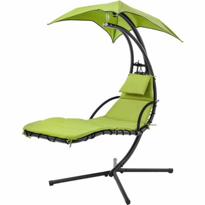 屋外用 ハンギングチェア ハンモック スイング ラウンジ クッション キャノピー付 日よけ Patio Hammock Chair Hammock Lounge Chair Outdoor Lounge Swing Chair Hanging Lounge Chair Hammock Chair with w/Built-