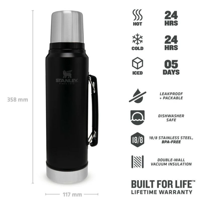 ウォーターボトル水筒魔法瓶ステンレススタンレー740ml,1L保冷専用StanleyCLASSICEASY-CLEANWaterBottle25oz,36oz