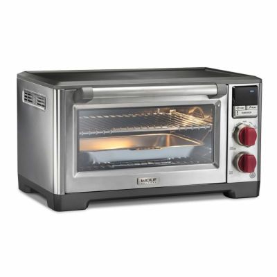 デジタル オーブン コンベクション 温度計付 プローブ 肉料理 Wolf Elite Countertop Oven with Convection Red Knob WGCO150S 家電