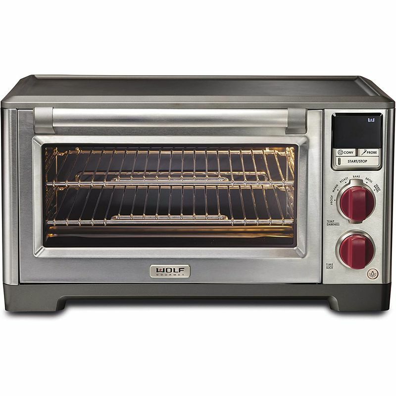 オーブンコンベクション温度計付プローブ肉料理WolfEliteCountertopOvenwithConvectionRedKnobWGCO150S家電