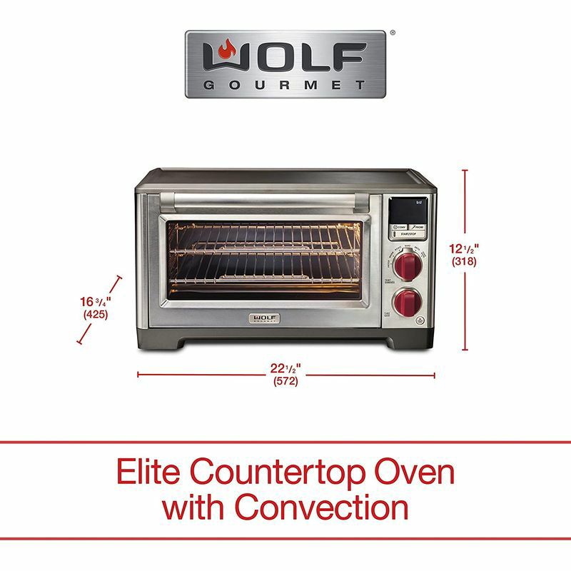 オーブンコンベクション温度計付プローブ肉料理WolfEliteCountertopOvenwithConvectionRedKnobWGCO150S家電