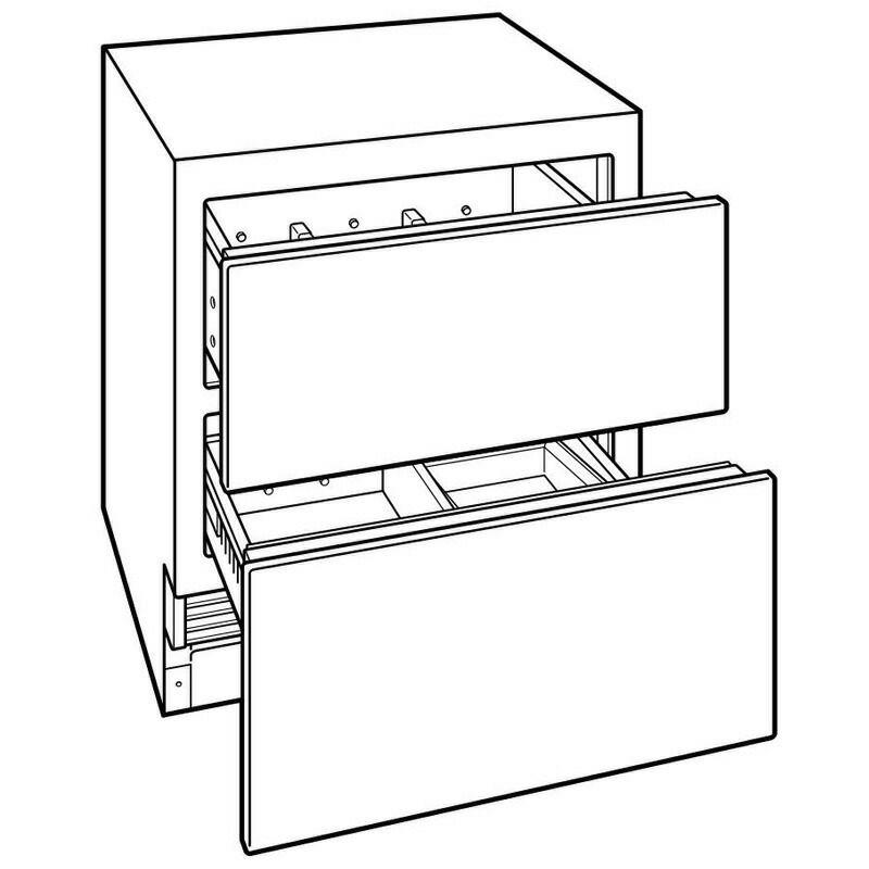 冷蔵庫冷凍庫ビルトイン２段引き出し式Sub-ZeroID30C家電
