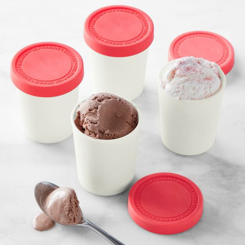 アイスクリーム用 容器 入れ ミニ 440ml 4個セット BPAフリー Mini Ice Cream Storage Tubs, Set of 4  | アルファエスパス