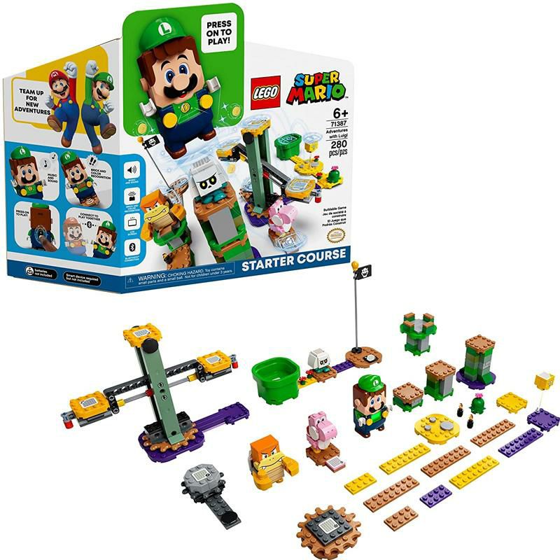 レゴスーパーマリオルイージとぼうけんのはじまりスターターセットLEGOSuperMarioAdventureswithLuigiStarterCourse71387BuildingKit;CollectibleToyPlaysetforCreativeKids,New2021(280Pieces)