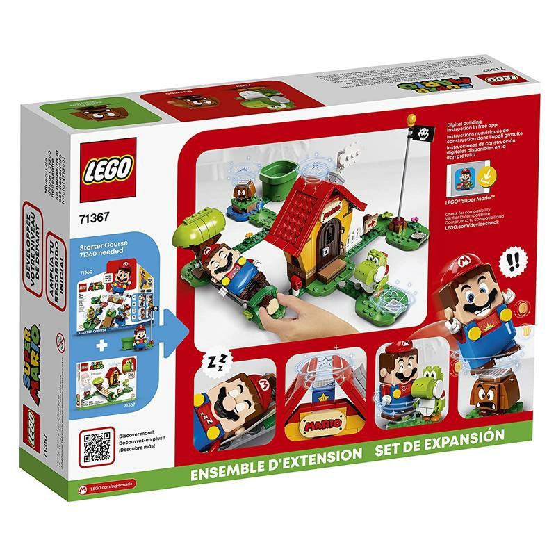 レゴスーパーマリオヨッシーとマリオハウスLEGOSuperMarioMario’sHouse&YoshiExpansionSet71367BuildingKit,CollectibleToytoCombinewithTheSuperMarioAdventureswithMarioStarterCourse(71360)Set(205Pieces)