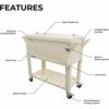 カート型クーラーボックス76Lペプシ栓抜き付PermasteelPS-203F1-PEPSI-AM80QuartPortableRollingPatioCooler,Cream