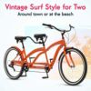 タンデム自転車二人乗り26インチビーチクルーザーバイクKulanaLuaTandemAdultBeachCruiserBike【組立要】