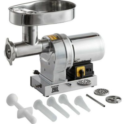 ミートグラインダー 業務品質 電動挽肉機 ミンチ 1.5馬力 Backyard Pro BSG22 Butcher Series #22 Electric Meat Grinder - 120V, 1 1/2 hp 家電