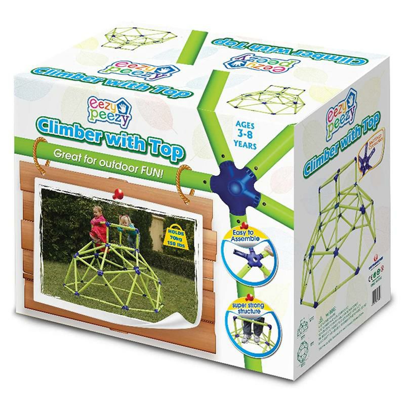 ジャングルジムクライミングタワー登る運動遊びEezyPeezyMonkeyBarsClimbingTower-ActiveOutdoorFunforKidsAges3to8YearsOld,Green/Blue