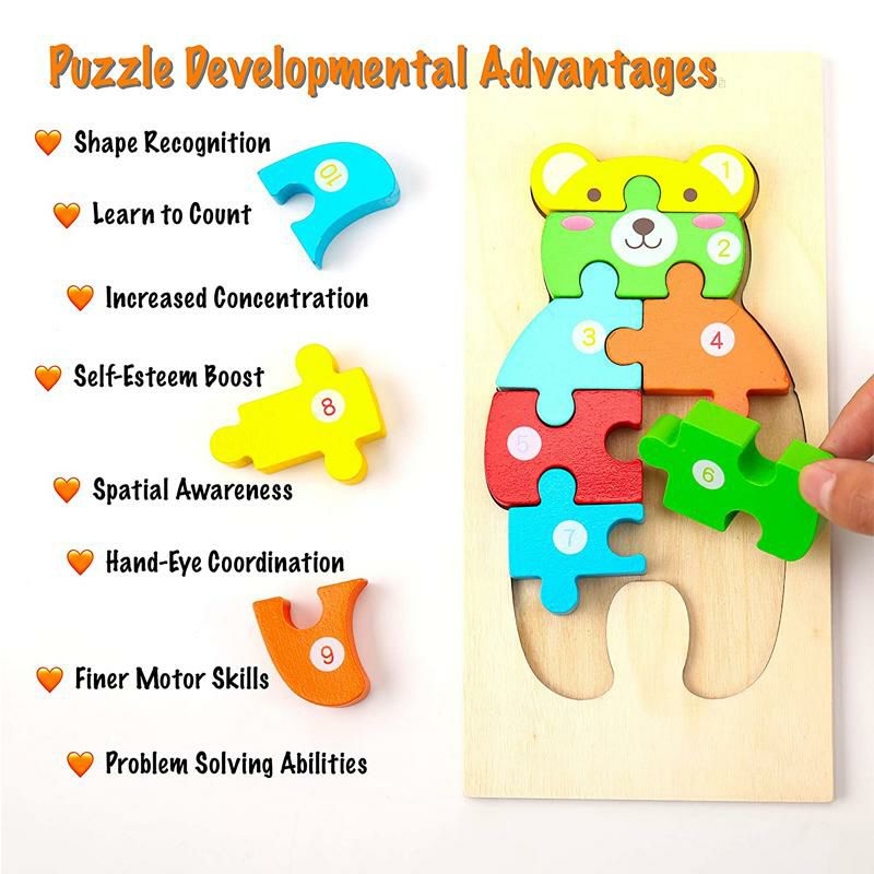 木のパズル4種セット木製おもちゃMontessoriMamaWoodenToddlerPuzzlesforKidsAges2-4|MontessoriToysforToddlers2YearsOld|WoodenPuzzlesforToddlers2-4Years|4-PackToddlerPuzzleToddlerToys