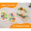 木のパズル4種セット木製おもちゃMontessoriMamaWoodenToddlerPuzzlesforKidsAges2-4|MontessoriToysforToddlers2YearsOld|WoodenPuzzlesforToddlers2-4Years|4-PackToddlerPuzzleToddlerToys