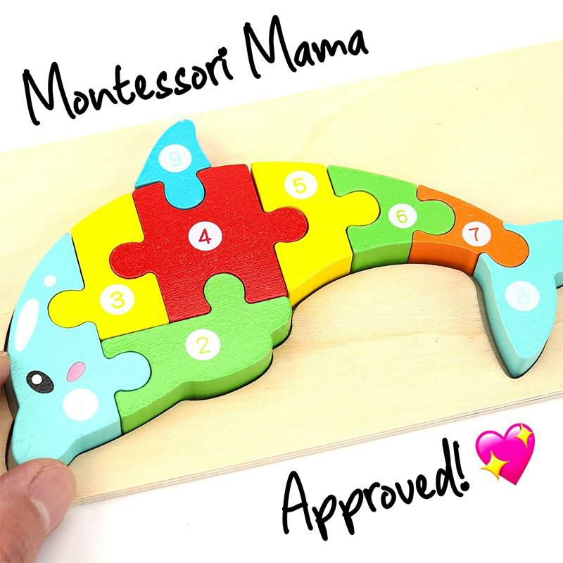 木のパズル4種セット木製おもちゃMontessoriMamaWoodenToddlerPuzzlesforKidsAges2-4|MontessoriToysforToddlers2YearsOld|WoodenPuzzlesforToddlers2-4Years|4-PackToddlerPuzzleToddlerToys