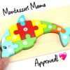 木のパズル4種セット木製おもちゃMontessoriMamaWoodenToddlerPuzzlesforKidsAges2-4|MontessoriToysforToddlers2YearsOld|WoodenPuzzlesforToddlers2-4Years|4-PackToddlerPuzzleToddlerToys