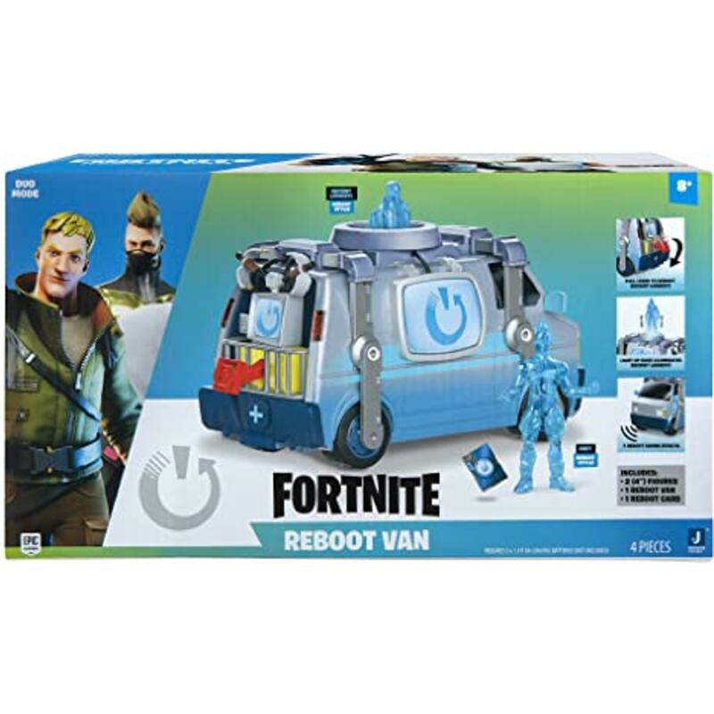 フォートナイト 電子車両 車 カー おもちゃ フィギュア チャプター１コレクション Fortnite The Chapter 1 Collection  - Ten 4” Action Figures & Feature Deluxe Reboot Van Vehicle, Electronic  Vehicle with Two 4-inch Articulated Reboot Drift (Stage