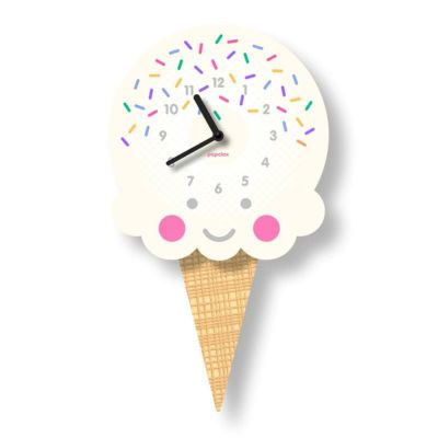 ウォールクロックアイスクリームクォーツアクリルマット仕上げ振り子時計壁掛けアメリカ製モダンムースModernMooseicecreampendulumclock