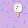 ウォールクロックアイスクリームクォーツアクリルマット仕上げ振り子時計壁掛けアメリカ製モダンムースModernMooseicecreampendulumclock