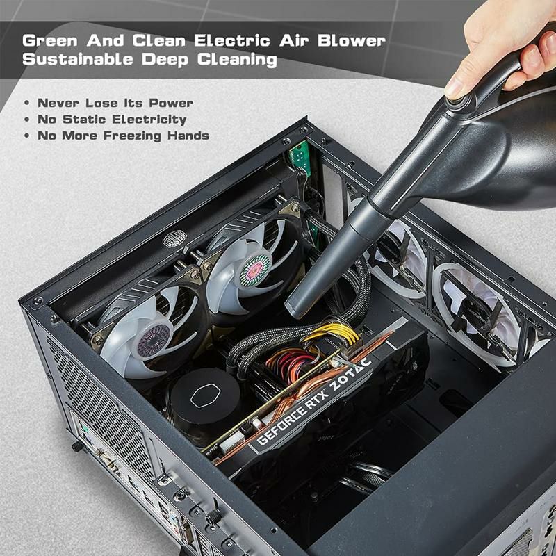 電動エアダスター空気ホコリ掃除SINSHINE-CompressedAir3.0-Multi-UseElectricAirDusterforCleaningDust,Hairs,Crumbs,ScrapsforLaptop,Computer,ReplacesCompressedAirCans家電