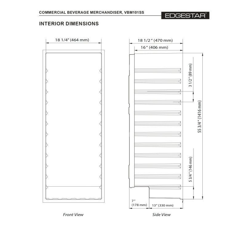 ビルトイン冷蔵庫286Lリバーシブルガラスドアワイヤーシェルフ4段鍵付EdgeStarVBM10122InchWide10.1Cu.Ft.CommercialBeverageMerchandiserWithTemperatureAlarmandReversibleDoor家電【代引不可】