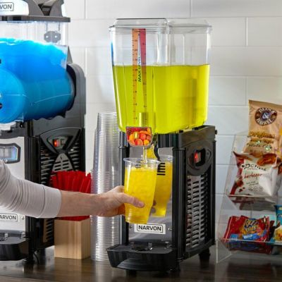 ドリンクサーバー ディスペンサー イタリア製 19L パドル攪拌 冷却機能 温度調節可能 レストラン カフェ ホテル Narvon D5G-1 Single 5 Gallon Bowl Refrigerated Beverage Dispenser
