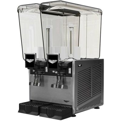 ドリンクサーバー ダブル ディスペンサー 20L×2 パドル攪拌 冷却機能 温度調節可能 レストラン カフェ ホテル Vollrath VBBE2-37-S Double 5.28 Gallon Bowl Refrigerated Beverage Dispenser with Stirring Paddle