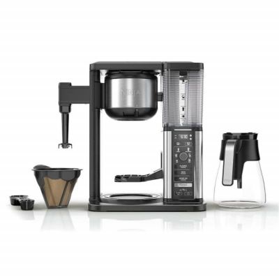 コーヒーメーカーニンジャ10カップミルクフォーマーNinjaSpecialty10-CupCoffeeMaker,with4BrewStylesforGroundCoffee,Built-inWaterReservoirCM401家電