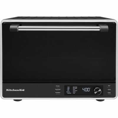 デュアルコンベクション デジタル オーブン 28L プローブ付 ブラック キッチンエイド KitchenAid Dual Convection Countertop Oven with Air Fry and Temperature Probe - KCO224BM 家電
