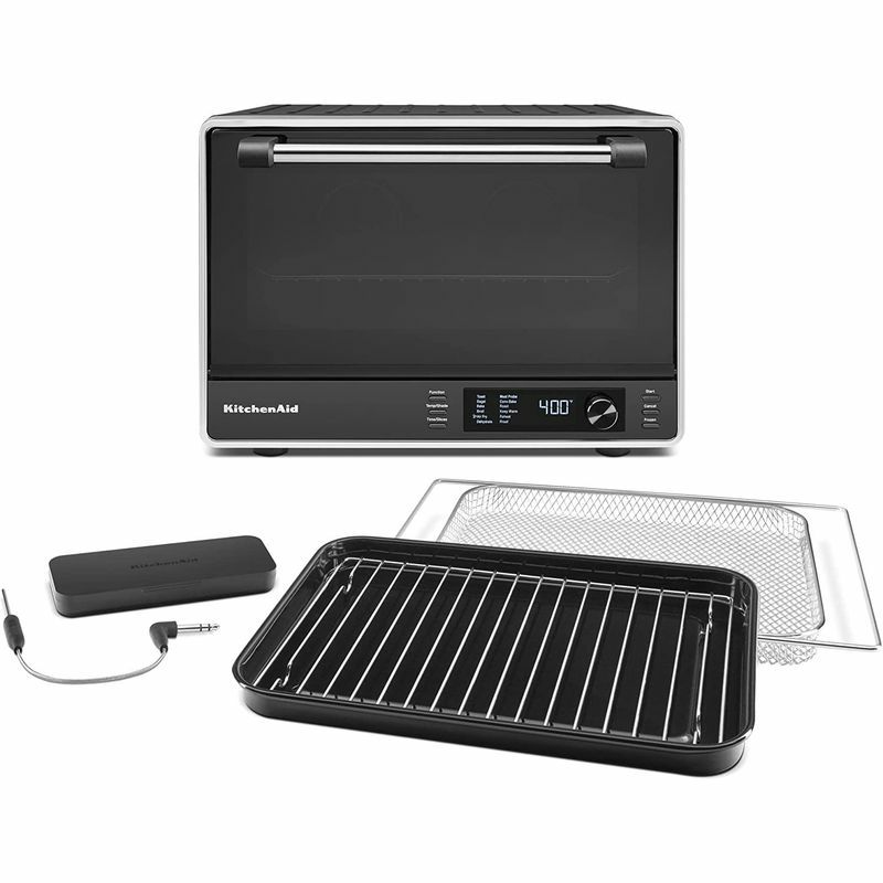 デュアルコンベクション デジタル オーブン 28L プローブ付 ブラック キッチンエイド KitchenAid Dual Convection  Countertop Oven with Air Fry and Temperature Probe - KCO224BM 家電 | アルファエスパス