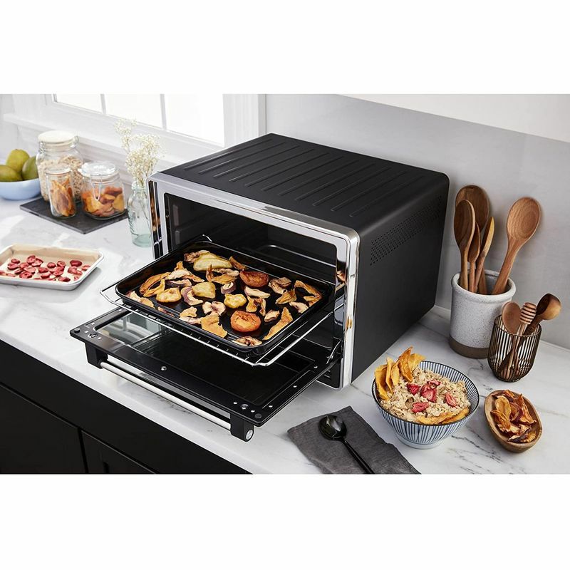 デュアルコンベクション デジタル オーブン 28L プローブ付 ブラック キッチンエイド KitchenAid Dual Convection  Countertop Oven with Air Fry and Temperature Probe - KCO224BM 家電 | アルファエスパス