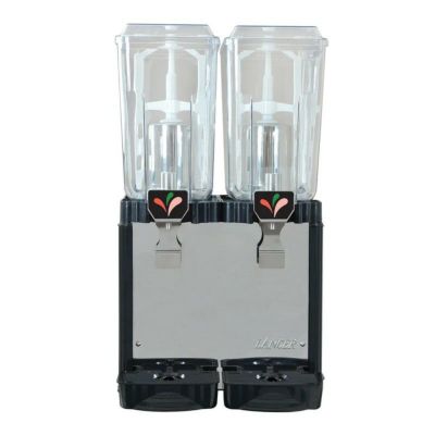 ドリンクサーバー ダブル ディスペンサー 18L×2 パドル攪拌 冷却機能 温度調節可能 レストラン カフェ ホテル Lancer 85-11122A-GRY Refrigerated Drink Dispenser with (2) 5 gal Bowls 家電【代引不可】