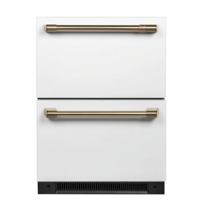 冷蔵庫 161L 引き出し アンダーカウンター ステンレス カフェ Cafe 24 Inch Built-In Dual Drawers Refrigerator with 5.7 Cu. Ft. Capacity CDE06RP4NW2 家電