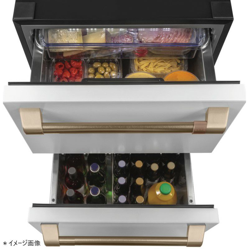 冷蔵庫161L引き出しアンダーカウンターステンレスカフェCafe24InchBuilt-InDualDrawersRefrigerator