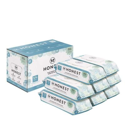 おしりふき 72枚 8個セット 特大サイズ 厚手 ソフト The Honest Company Wipes, Classic, 576 Count