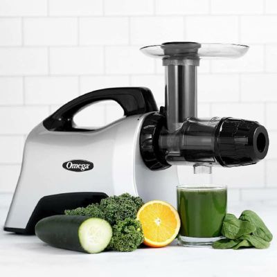 オメガ スロージューサー シルバー Omega Juicer NC1000HDS Juice Extractor and Nutrition System Slow Masticating BPA-FREE with Quiet Motor, 200-Watt, Silver 家電