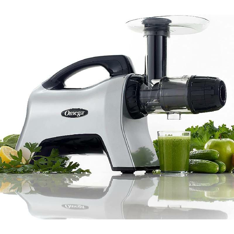 スロージューサーオメガコンパクトシルバーOmegaJuicersCNC80SCompactSlowSpeedMulti-PurposeNutritionCenterJuicerwithQuietMotorCreatesContinuousFreshHealthyFruitandVegetableJuiceat80RPM,200-Watts,Silver家電