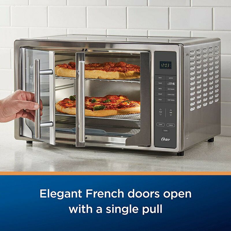 コンベクションオーブンフレンチドア観音開きオスター大きい大容量ラージステンレスOsterFrenchConvectionCountertopandToasterOven|SingleDoorPullandDigitalControls|StainlessSteel,ExtraLarge家電