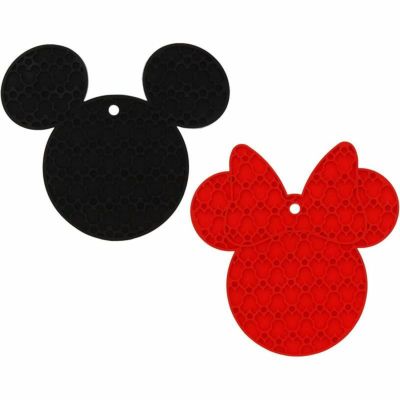 ディズニー シリコン 鍋敷き ミッキー ミニー 2枚セット 鍋つかみ トリベット Disney Mickey and Minnie Mouse 100% Silicone Trivets, 2pk