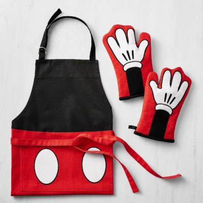 ウイリアムズ・ソノマ ミッキー エプロン ミトン Williams Sonoma Disney Mickey Adult Apron & Oven Mitt Set