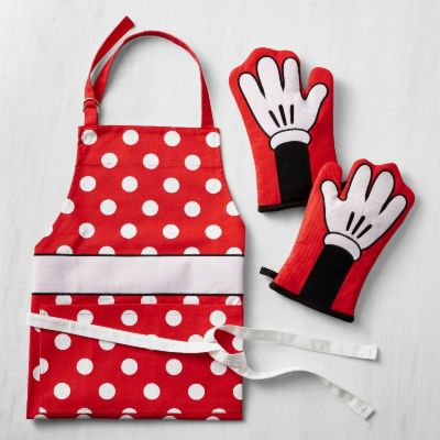 ウイリアムズ・ソノマ ミニー エプロン ミトン Williams Sonoma Disney Minnie Adult Apron & Oven Mitt Set