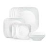コレールエンボスベラファエンツァディナーウェアホワイト4人用16点セットCorelleEmbossedBellaFaenza16-PieceDinnerwareSet,Servicefor4,White