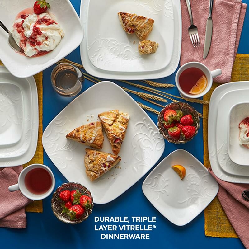 Villeroy＆Boch NewMoon 12ピースディナーウェアセット、4枚のサービス 