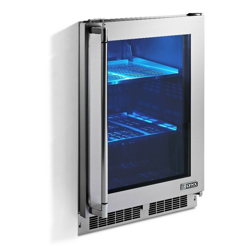 冷蔵庫業務品質147Lビルトイン屋外アンダーカウンターステンレスLynx24"OUTDOORREFRIGERATORWITHGLASSDOOR,RIGHTHINGELN24REFGR家電