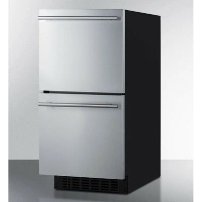 冷蔵庫 業務品質 48L ビルトイン アンダーカウンター 引き出し式 ステンレス Summit 15Inch Built In 2-Drawer Refrigerator ASDR1524 家電