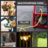 屋外用延長コード15mケーブル柔軟耐候除雪機電動工具IronForgeOutdoorLightedExtensionCord50Ft-14/3SJTWHeavyDuty15AMPYellowExtensionCablewith3ProngGroundedSafetyPlug