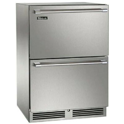 パーリック社 ビルトイン アンダーカウンター ステンレス 引き出し式 マリン&沿岸用 冷蔵庫 幅61cm Perlick SignatureSeries Marine Grade Refrigerator Drawers HP24RM-4