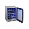 ワインクーラー業務品質ビルトインアンダーカウンターLED照明幅61cmLandmark24InchWide37WineCoolerwithAlternatingLEDlighting,DoorAlarm,TouchControlPanelandLockableRightHingedDoorL3024UI2WSG家電