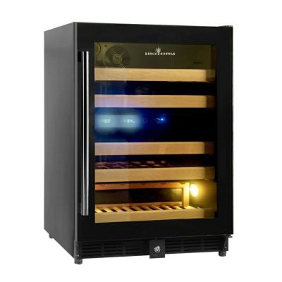 ワインセラー クーラー 業務品質 ビルトイン アンダーカウンター デュアルゾーン 幅61cm 135L KINGSBOTTLE 44 Bottles 24 Inch Under Counter Dual Zone Wine Cooler Drinks KBU50DX-FG 家電
